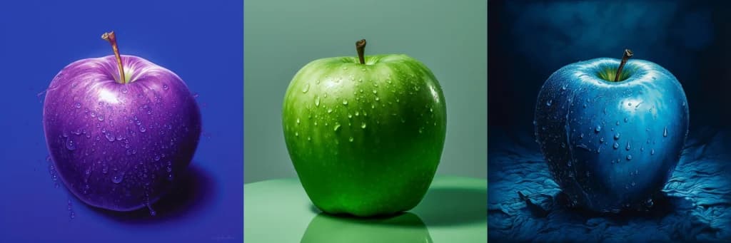 Different Colored Apples Made Quickly Using Permutation Prompts.